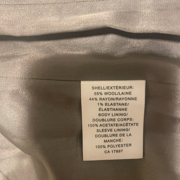 Banana Republic blue tweed fall blazer with brown buttons - Picture 7 of 7